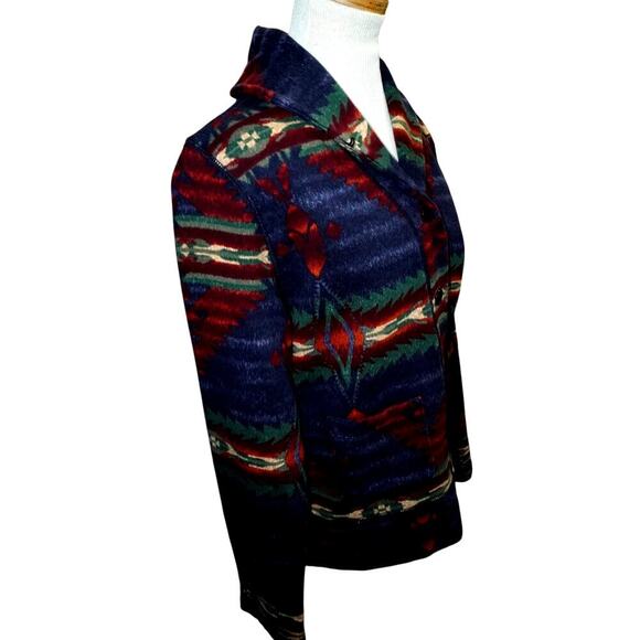 Ralph Lauren LRL Lauren Jeans Co Southwestern Aztec Cardigan Shawl Collar Size L - Picture 4 of 9